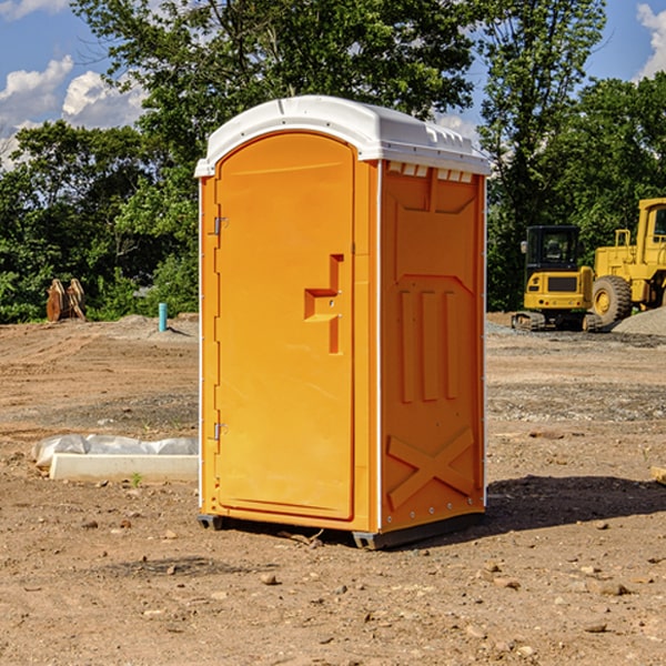 how often are the porta potties cleaned and serviced during a rental period in Mole Lake WI